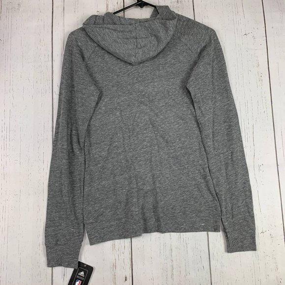 Oklahoma City Thunder NBA Adidas Medium Gray Full Zip Hoodie‎ New Women - Picture 2 of 6